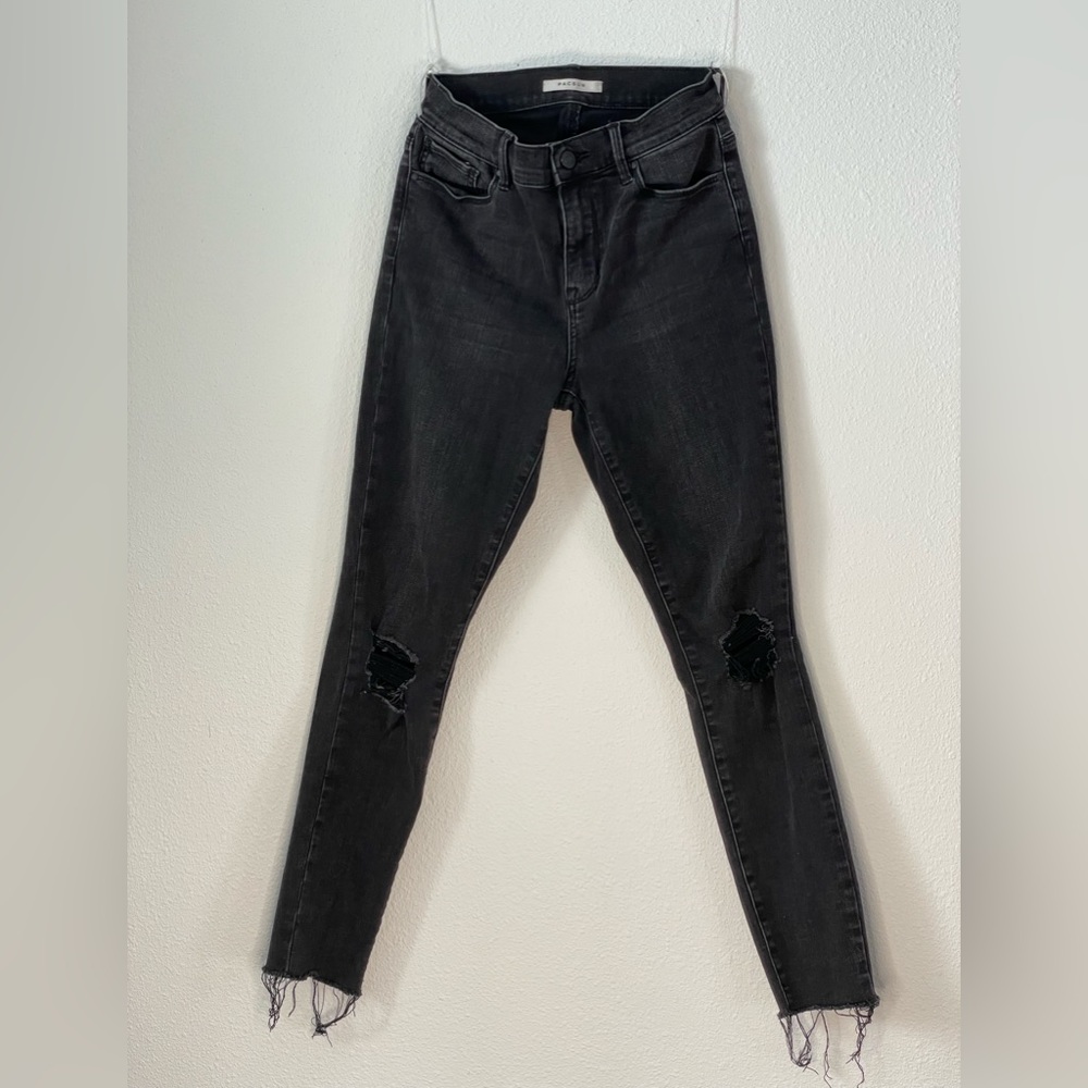 Pacsun black ripped high-rise jeggings